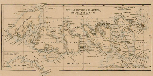 19th century's chart of the Northwest passage