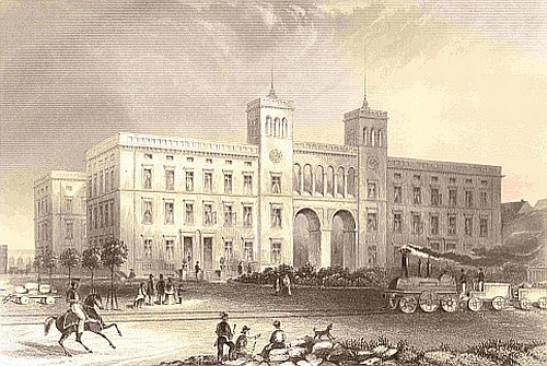 Berlin, Hamburger Bahnhof, um 1850