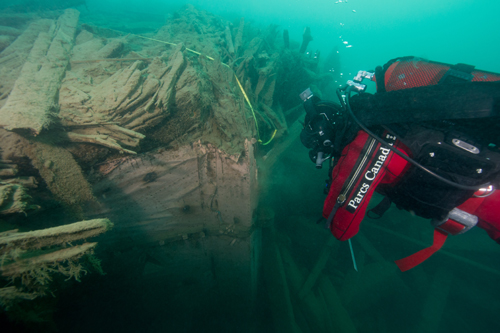 Wrack der HMS Investigator auf dem Grund der Mercy Bay – Photo: Courtesy of Parks Canada