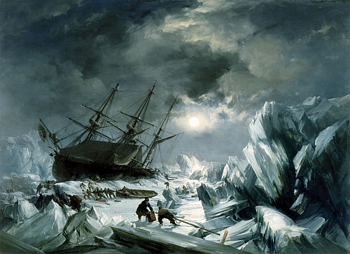 HMS Terror – Gemälde von George Chambers, 1837