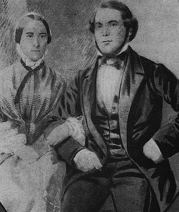 Johann August Miertsching und seine junge Frau Clementine Auguste