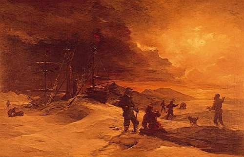 Julius von Payer - Im Packeis der Arktis, Gemälde