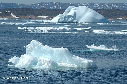 Eisberge vor Baffin Island