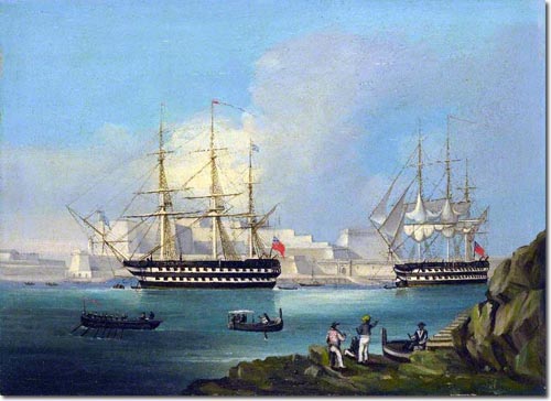 Plymouth Harbour im 19. Jh – unbekannter Meister