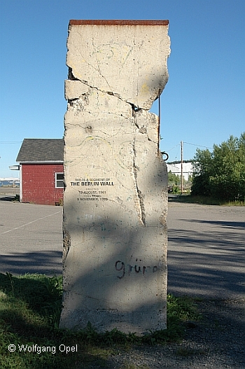 Mauersegment in Lunenburg, Nova Scotia, Kanada