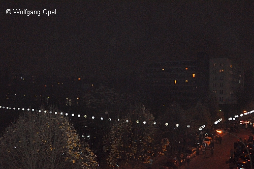 Die "Lichtgrenze", Berlin am 9. November 2014