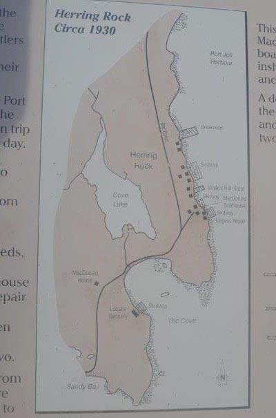 Karte von Port Joli Harbor um 1930  