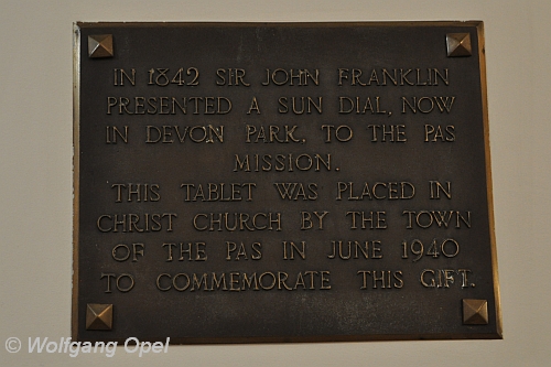 Commemorative plaque in the church