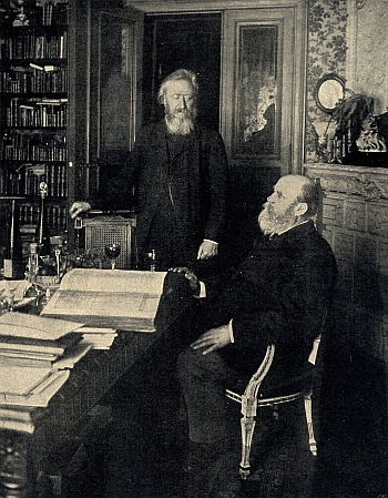 Johannes Trojan (links) und Dichterfreund Heinrich Seidel