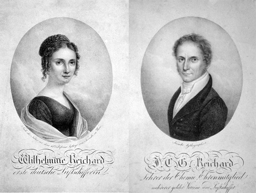 Luftfahrtpioniere Wilhelmine und Gottfried Reichard