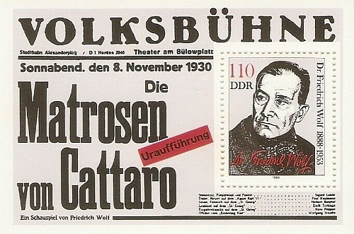 Briefmarke zu Ehren von Wolfs "Matrosen von Cattaro"
