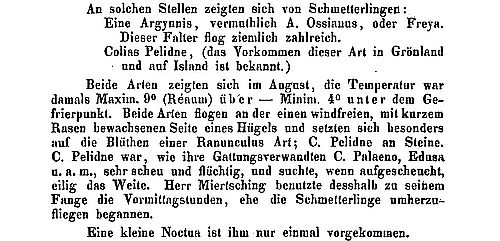 Auszug aus entomologischer Zeitung