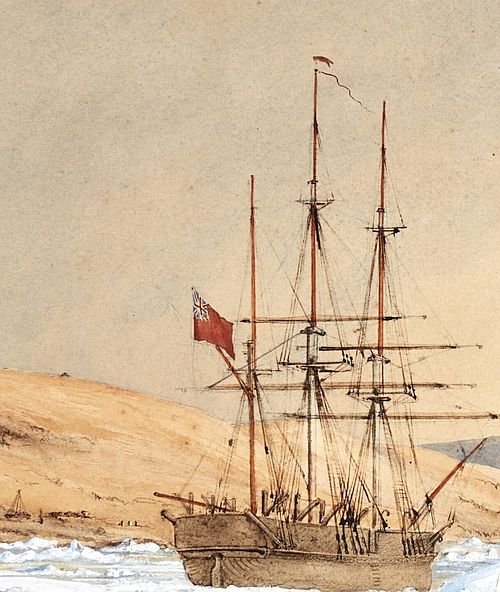 HMS Investigator - Zeichnung von McDougall